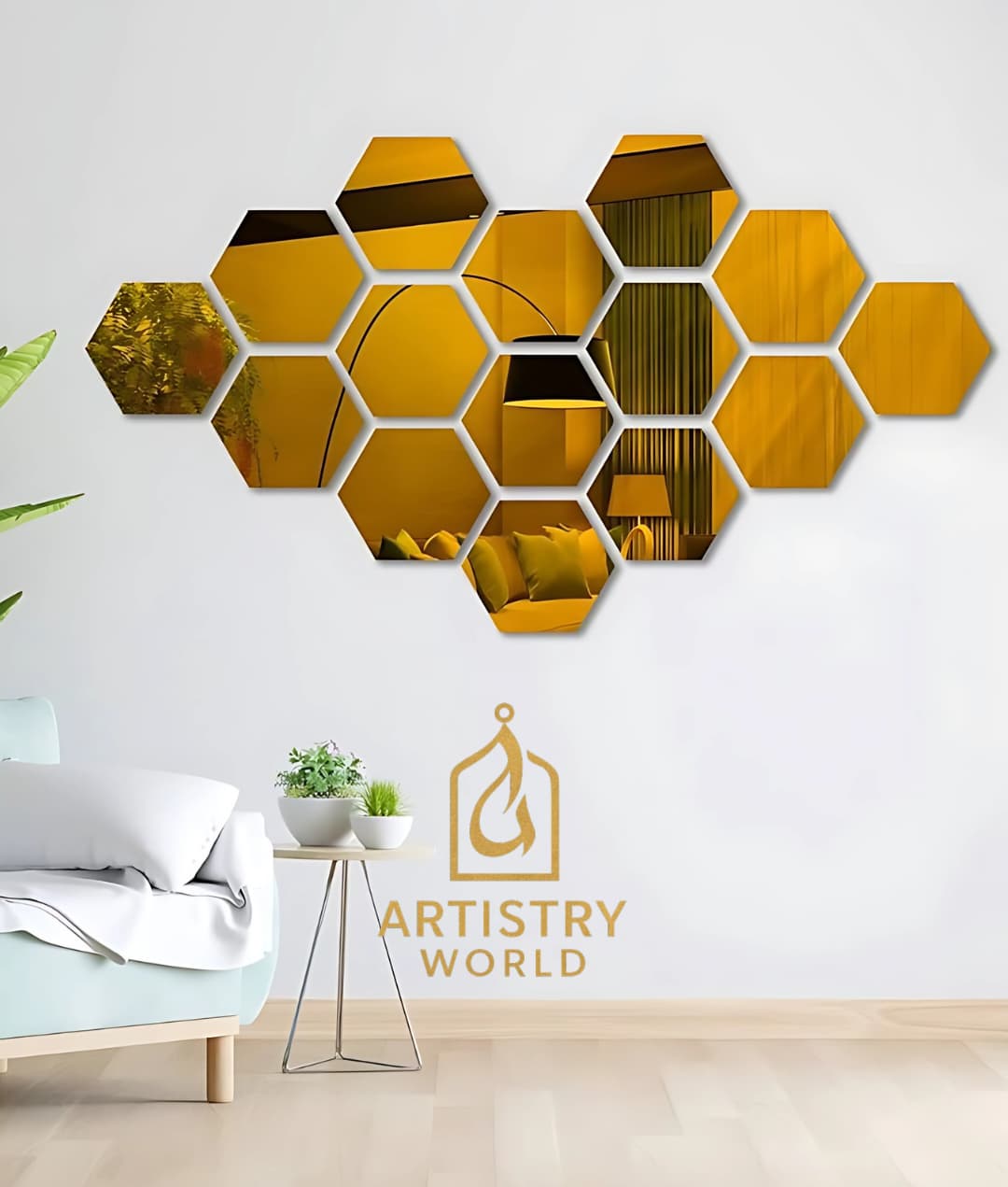 Hexagon Acrylic Mirrors – Acrylic Wall Art – Modern Mirror Decor - Artistry World