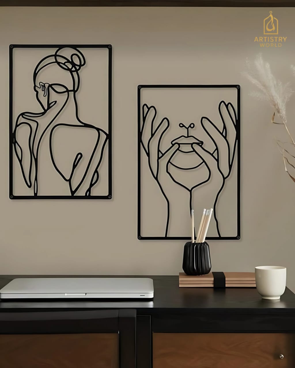 Woman Elegance Silhouette - Wooden Wall Art - Artistry World