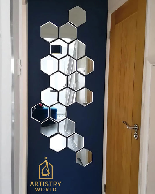 Hexagon Acrylic Mirrors – Acrylic Wall Art – Modern Mirror Decor