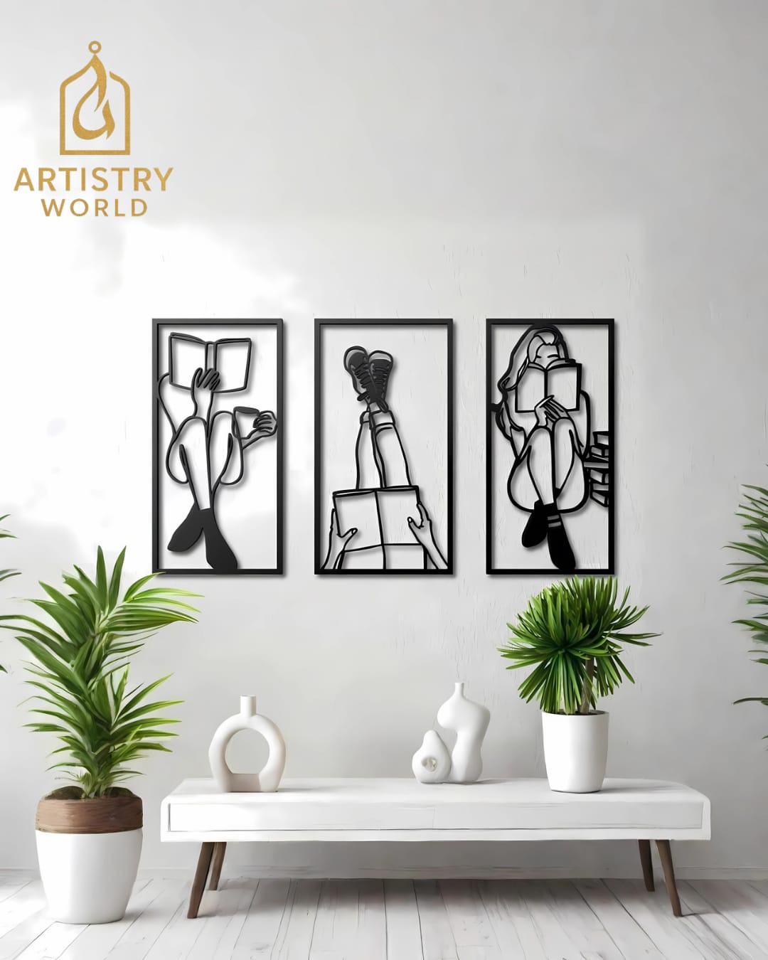 Sophisticated Book lover Wooden wall art